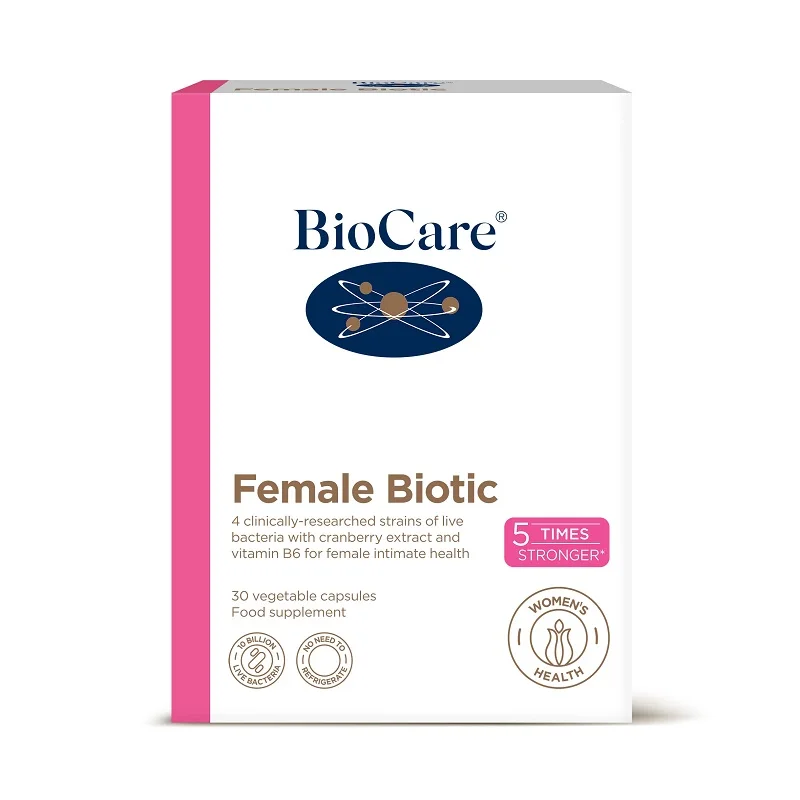 

BioCare Female Biotic 30 Capsules Cranberry Vitamin B6 Women Health Female Intimate Health Urinary Tract Support Hormone Balance