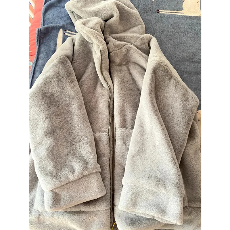 Зимняя одежда куртки с капюшоном из искусственного меха женские повседневные