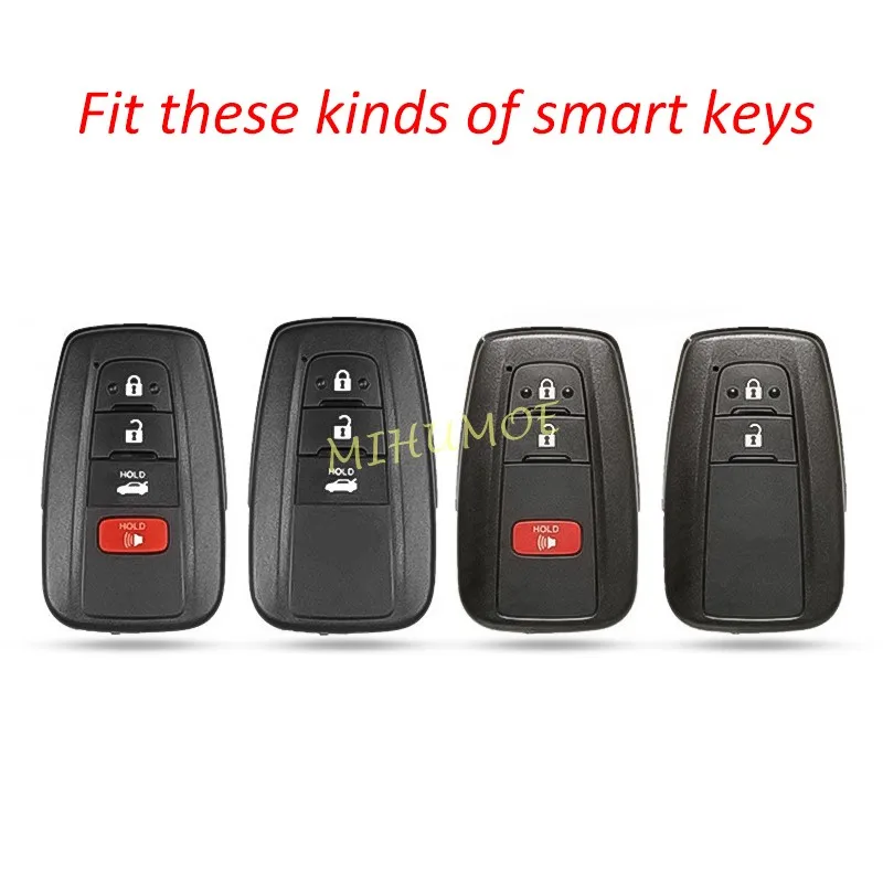 Чехол для автомобильного смарт-ключа с чехлом Fob Toyota Camry C-HR Prius Avalon RAV4 Corolla Hatchback 86