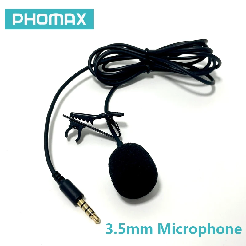 

Микрофон PHOMAX 1,5 м/3 м, портативный мини-Микрофон с разъемом 3,5 мм, петличный Микрофон с креплением на лацкане для записи смартфона Huawei
