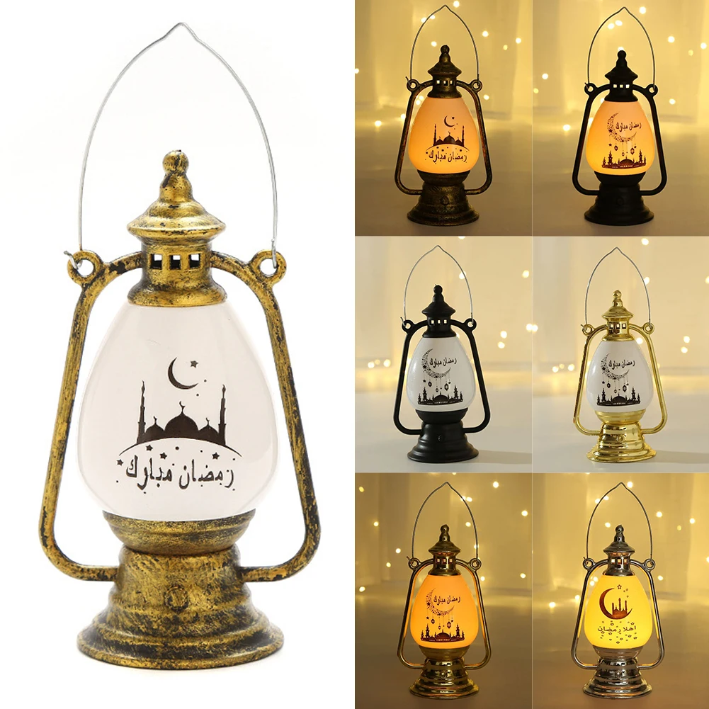 

Eid Mubarak LED Wind Light Ramadan Decoration Hanging Candle Lantern Ornament for Home Party Wedding