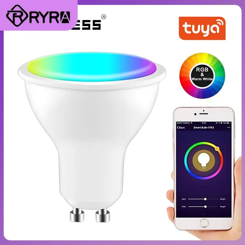 Diy Rgb Led Light Timer Gu10 Light Bulb Tuya 4w Wifi Smart Spotlight Voice For Alexa Google Home Dimmable Adjustable Brightness