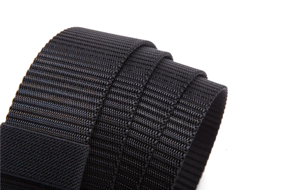 Ремень брезентовый Мужской без металлической пряжки длинный нейлоновый