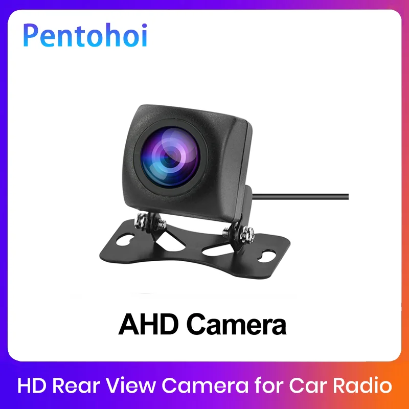 

Pentohoi Car Rear View Camera Universal AHD Night Vision Backup Parking Reverse Camera Waterproof 170 Wide Angle Color Image