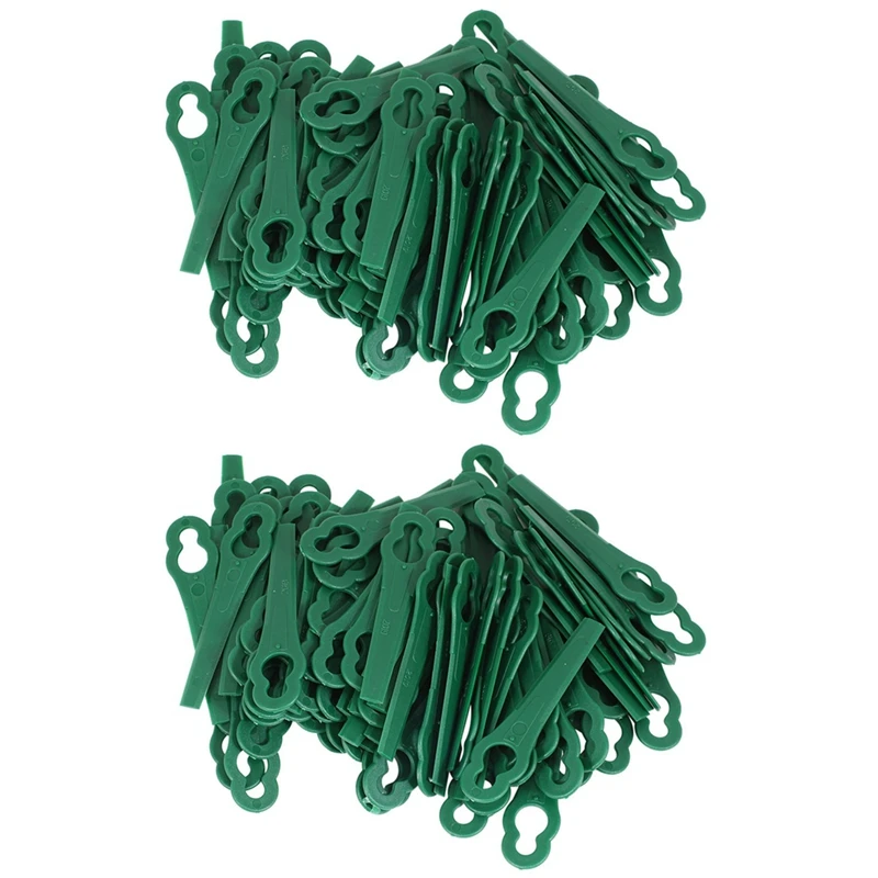 

200 Plastic Lawnmower Strimmer Trimmer Blade Green For ART23 Accutrim