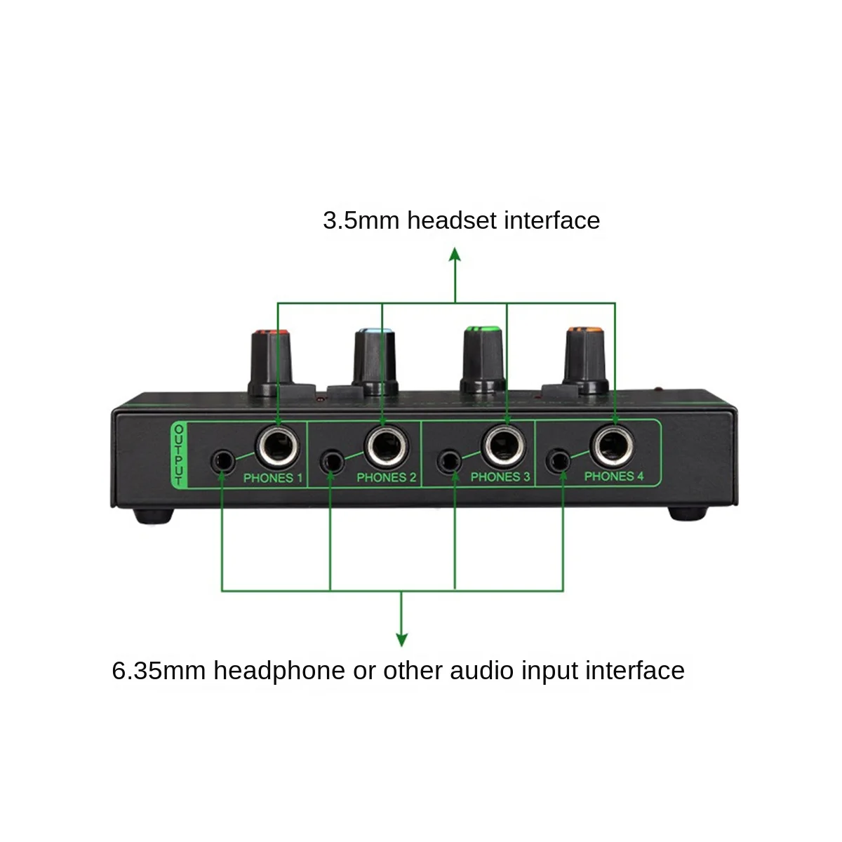 6 Channels Mini Headphone Amplifier HA400 Ultra-Compact Stereo Audio Amplifier Earphone Amp for Music