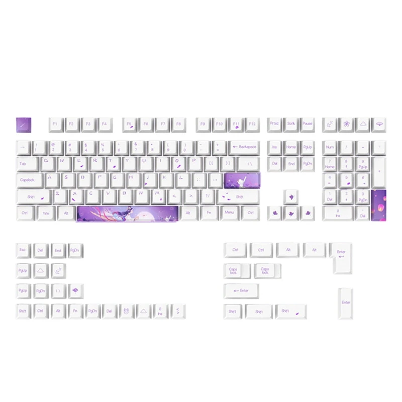 

108 Keys PBT Dye Sub Keycaps for MX Switches Cherry Profile Mechanical Keyboard