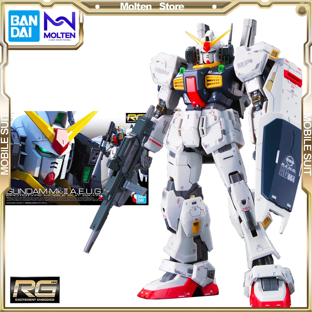 BANDAI 1/144 RG RX-78 Mk-II AEUG Version Prototype RX-178 Zeta Gundam Gunpla Model Kit Assembly/Assembling Anime Action Figure