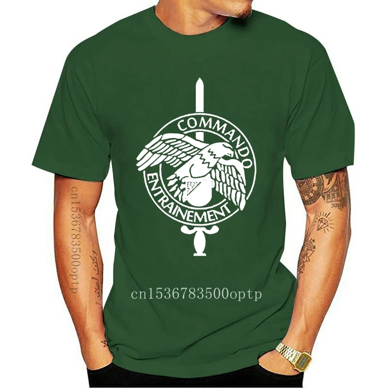 

New 2021 2021 Cotton Tee Shirt Commando Entrainement Frankreich Armee Military Abzeichen Wappen - T Shirt Summer T-shirt