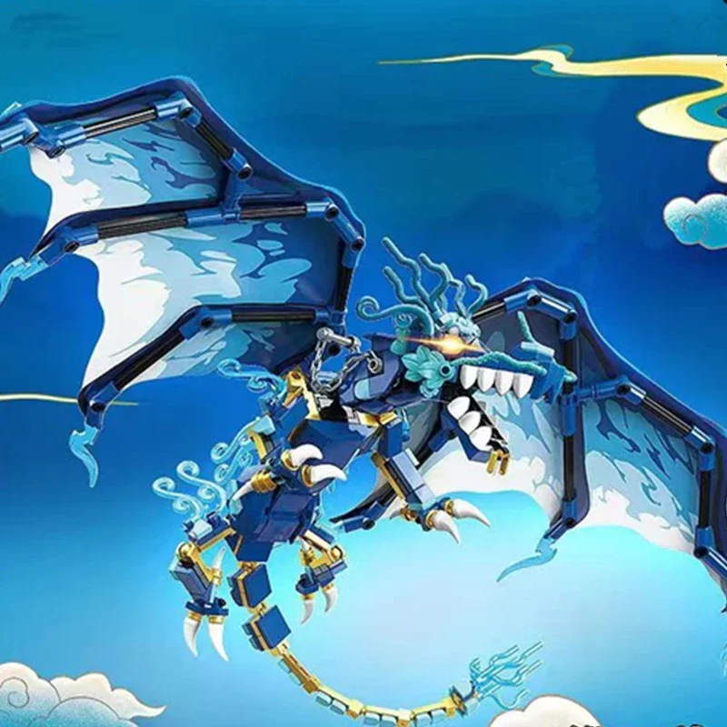 Creative Expert MOC QUANGUAN Dragon Ninja Ice Fire Строительные блоки Кирпичи Головоломки Игрушки для