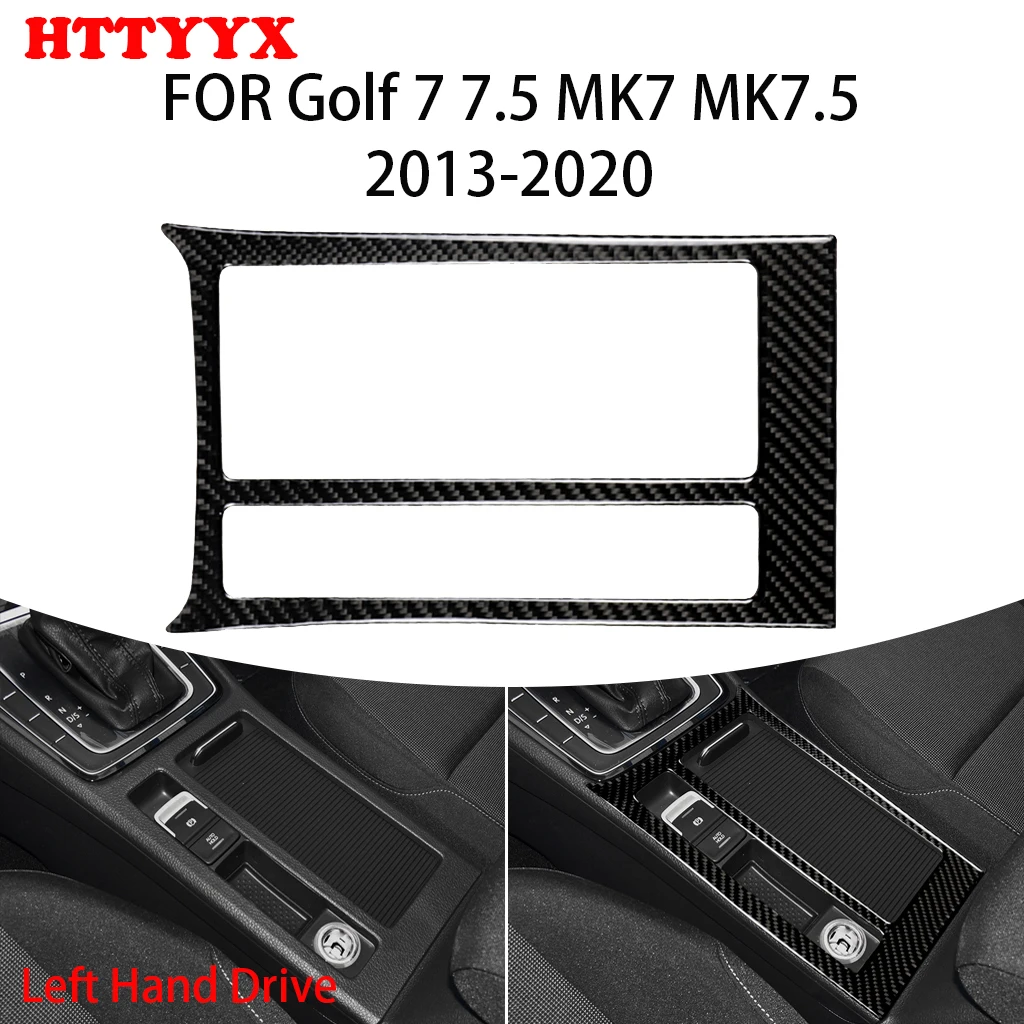 

HTTYYX Carbon Fiber Car interior water cup panel decoration For Golf 7 7.5 MK7 MK7.5 R GTI GTD R-Line TSI TDI 2013 2014-2020