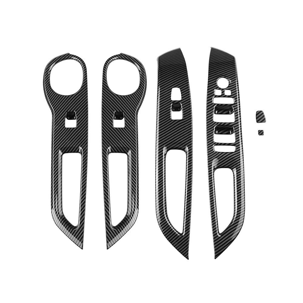 

Car Carbon Fiber Window Glass Lift Button Switch Cover Trim Door Armrest Panel for Hyundai Santa Cruz 2022+