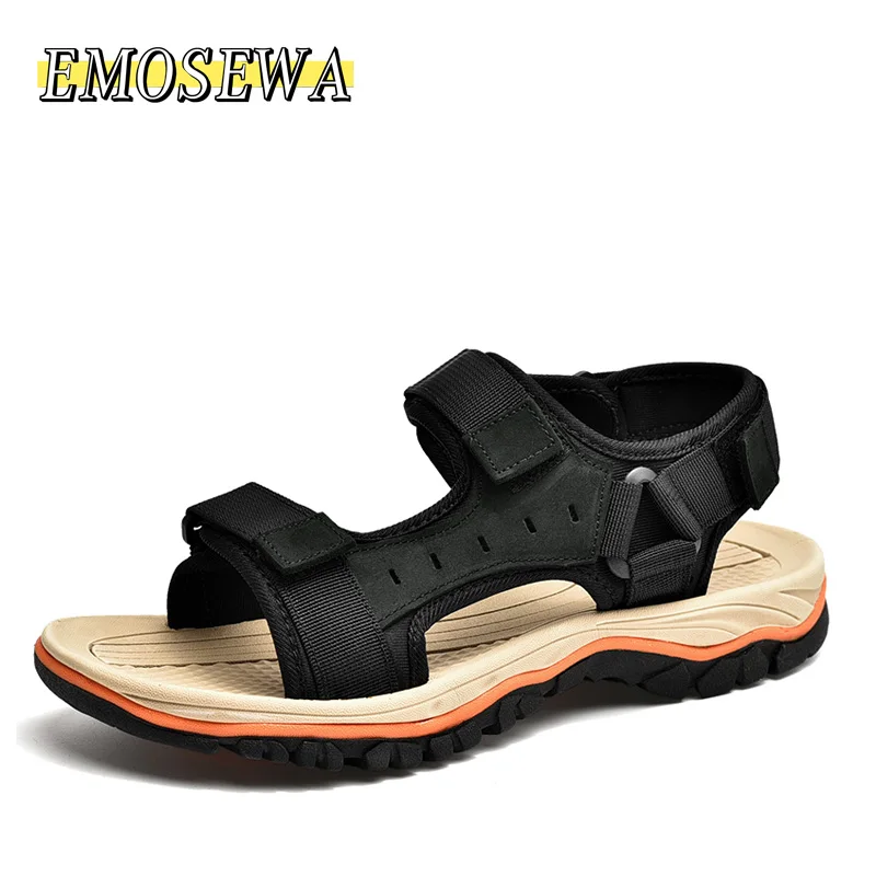 

Spring Men's Sandals Breathable Mesh Beach Sandals Outdoor Non-slip Men's Wading Shoes Roman Designer Casual Men Shoes Big Size