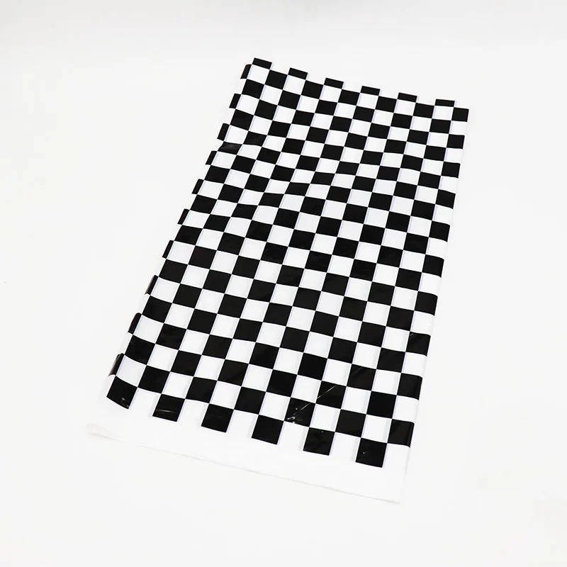 1Pcs Black White Racing Car Party Deco Servies Chess Disposable tableware Set party wedding Baby Shower Deco for Kids