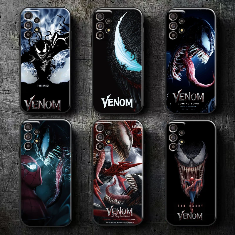 

Marvel Venom Logo Phone Case For Samsung Galaxy A11 M11 A12 M12 A21 A21S A22 A31 A32 A51 A52 A70 A71 A72 5G Silicone Cover Soft