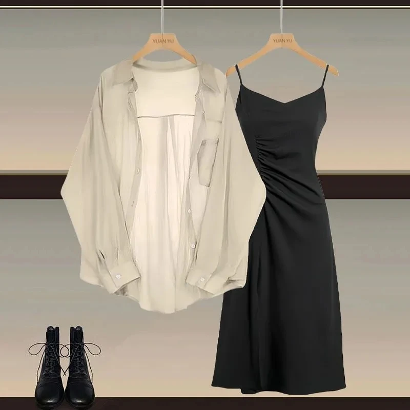 Новинка лета 2024 элегантный женский костюм из двух предметов в Корейском стиле