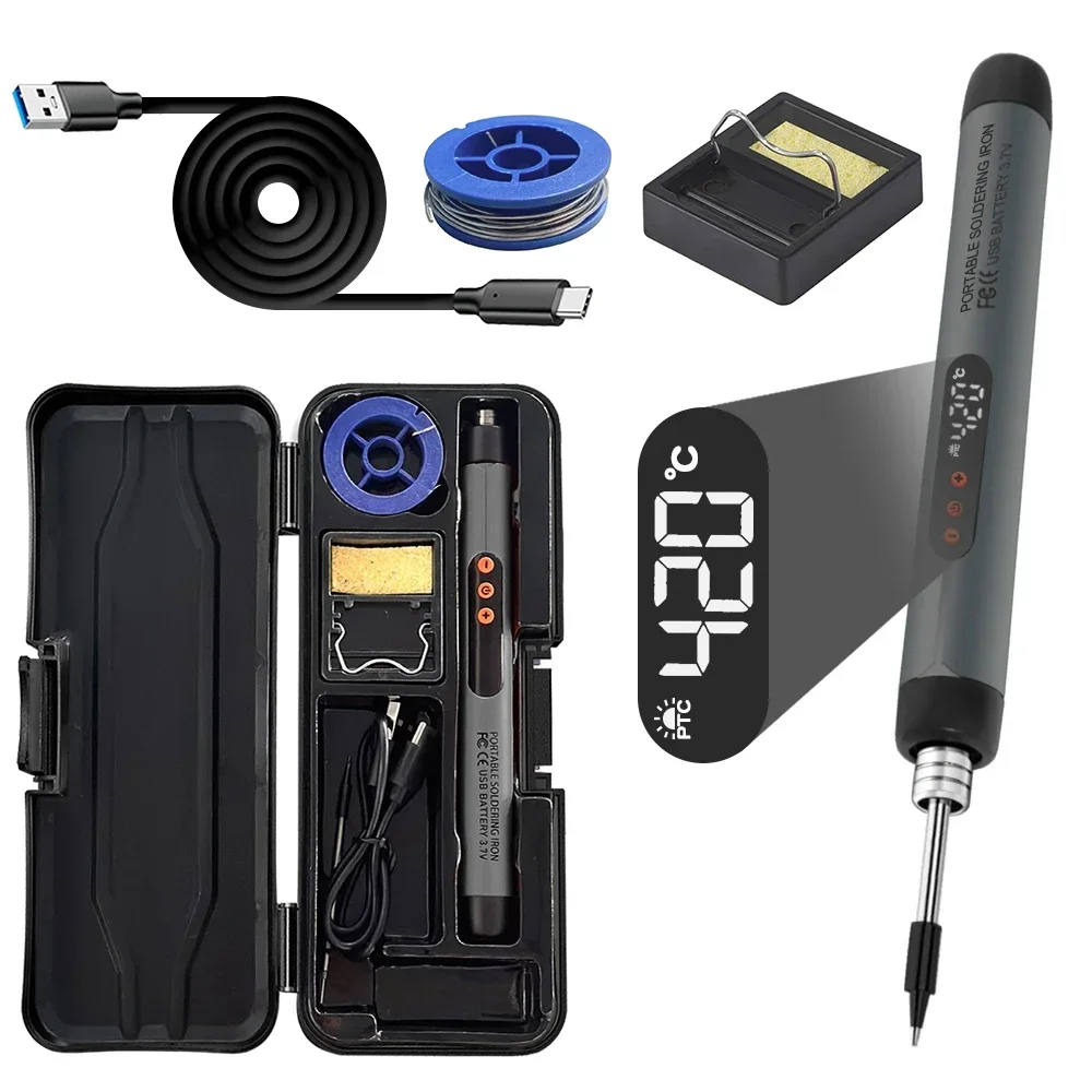 

Lefavor USB цифровой паяльник 300-450℃ оранжевый/серый