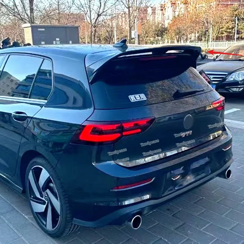 Для VW Volkswagen GOLF 8 MK8 pro R-line GTI R 2020 - 2022 2023 Спойлер из АБС-пластика, карбонового цвета, задний спойлер на багажник автомобиля. (art.: 3920dcc09dd8a) - 3920dcc09dd8a