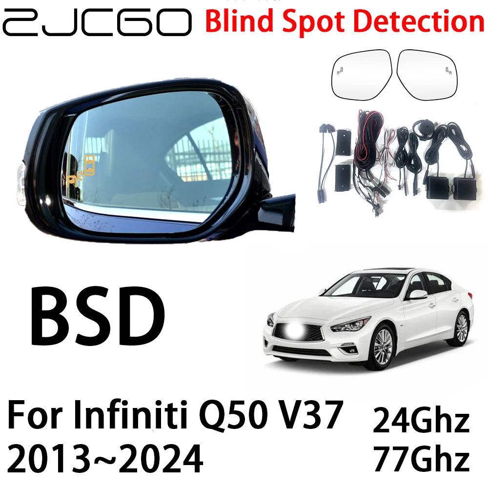 

ZJCGO Car BSD Radar Warning System Blind Spot Detection Safety Driving Alert for Infiniti Q50 V37 2013~2024