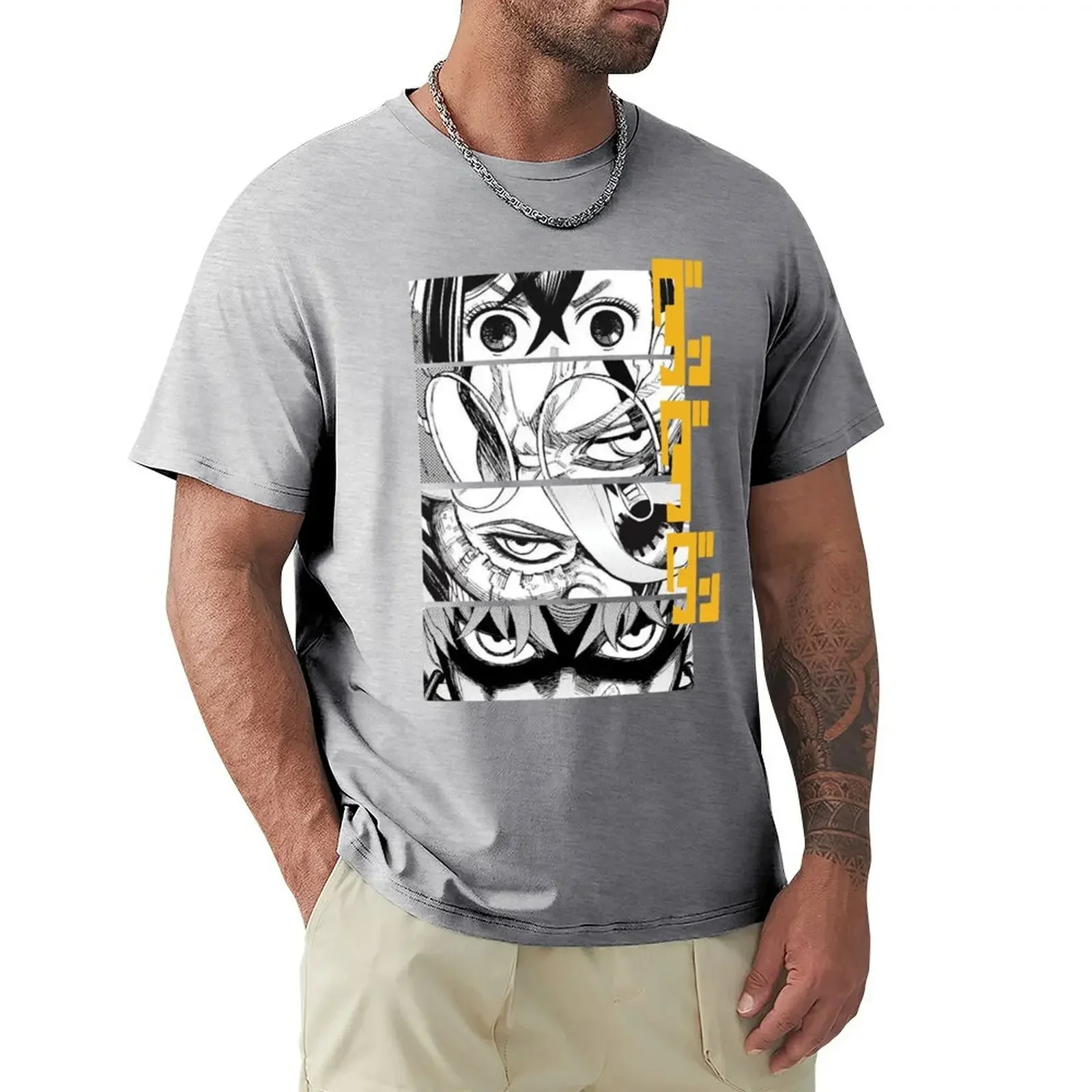 Футболка мужская летняя с коротким рукавом и надписью Eyes w Kaji