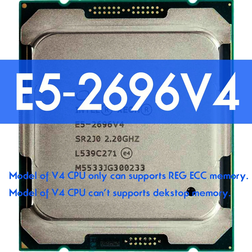 Процессор XEON E5 2696 V4 22 ядра 2 ГГц 55 МБ 14 нм LGA 2011-3 материнская плата HUANANZHI X99 F8 D4 DDR4 для