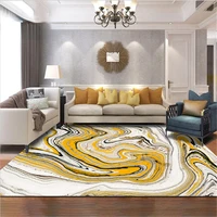 2022 nordic abstract sea water white yellow pattern carpets for living room customized home decor kids room decor rugs