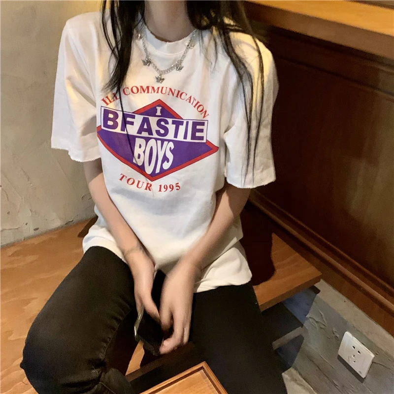 

7738 summer net red Korean version of loose western style students all-match short-sleeved T-shirt