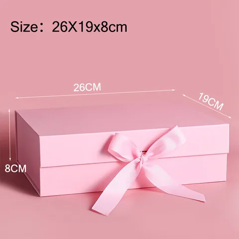 Большая подарочная коробка Flechazo  черная/розовая