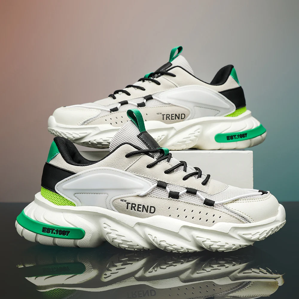 Mens Sneakers Breathable Running Shoes Athletic Training Sports Shoes Male Sneakers Running Jogging Footwear Size 39-46