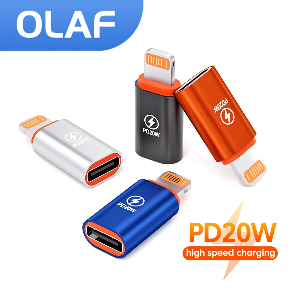Olaf OTG Adapter for iOS Lightning Male to Type c Female Connector 20W Fast PD Charging Adaptor Converter for iPhone 14 13 iPad