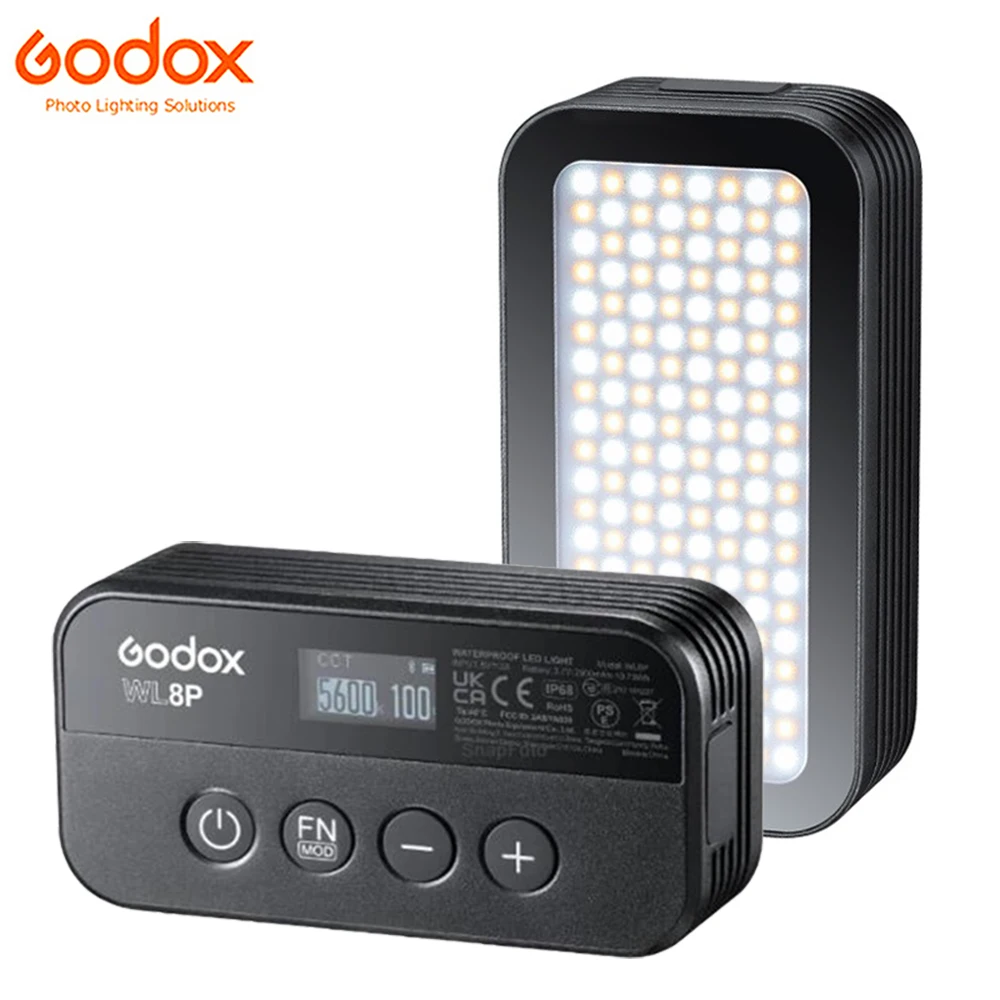 Водонепроницаемая светодиодная лампа Godox WL8P IP68 для видеосъемки 2700-8500K с