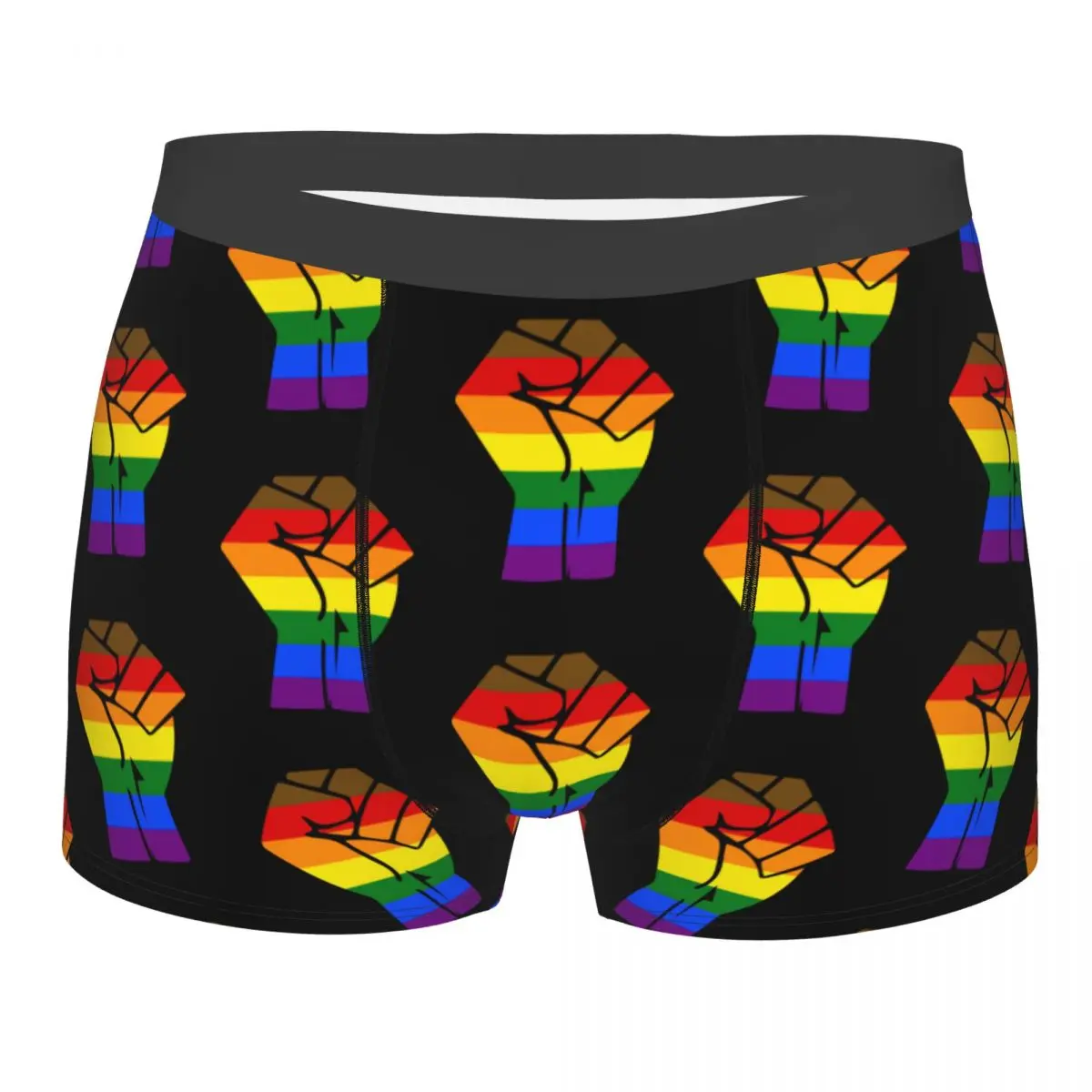 

Sexy Black Lives Matter Fist LGBT Pride Plag Boxers Shorts Panties Men's Underpants Comfortable Lesbian Gay Briefs Underwear