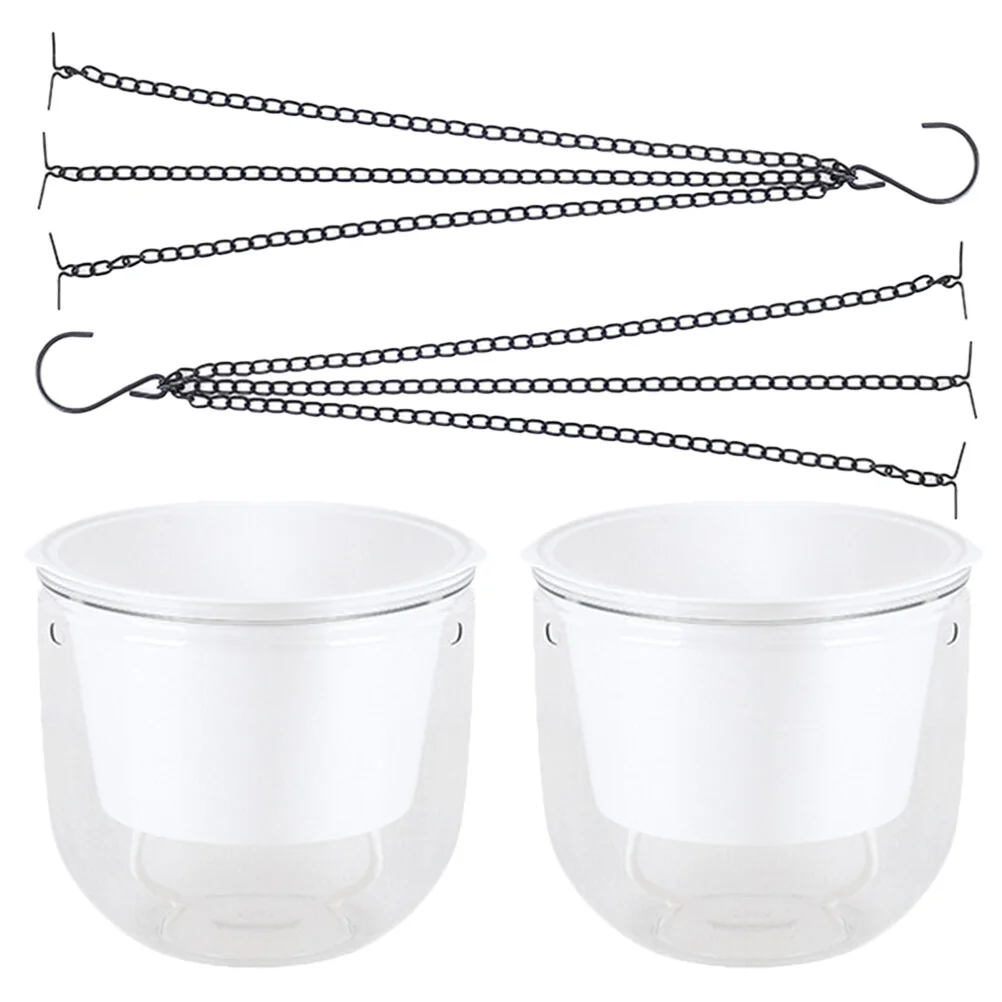 

Hanging Flower Basket Planter Drainage Gardening Nursery Pot Planting Containers Self-watering