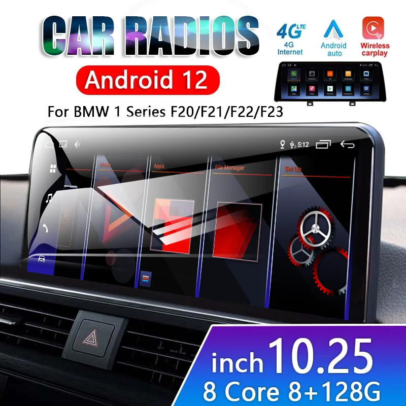 

ID8 10.25 Inch Touch Screen Android 12 For BMW 1 Series F20 F21 F22 F23 Auto Parts Carplay Monitor Multimedia Player Car Radio