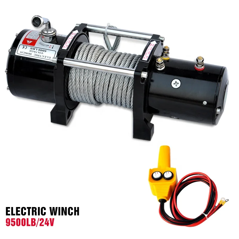 Factory Manufacture Wire Rope Electric Hoist Winch 9500BL 24V