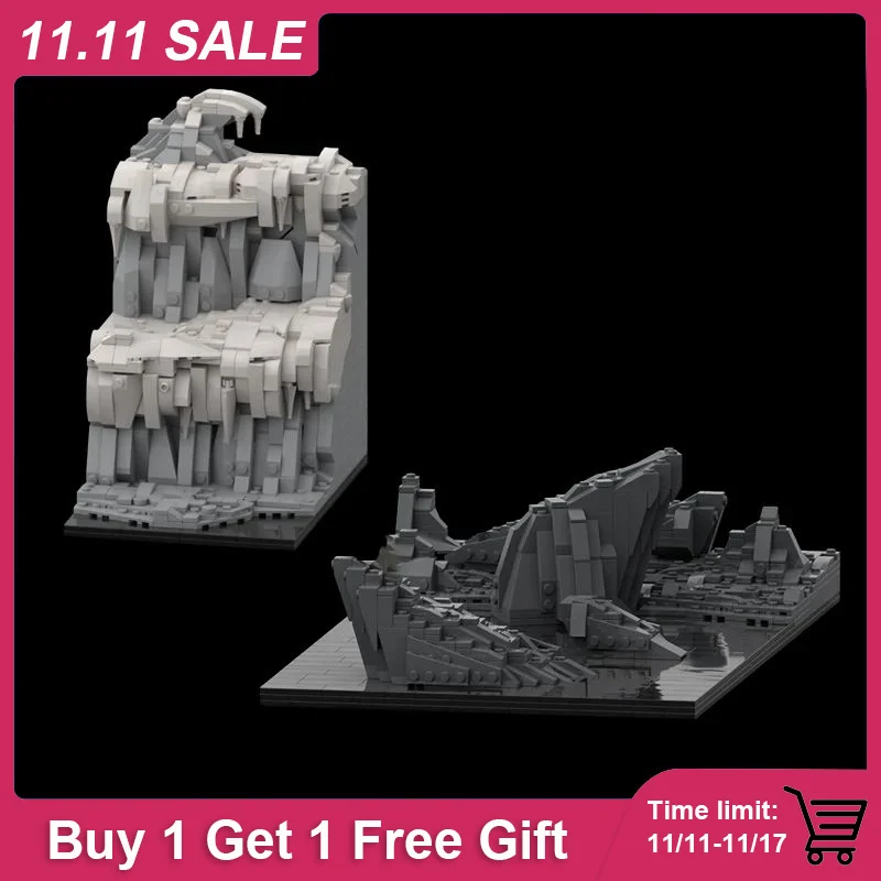 

Gollum's Cave Riddles in the Dark & Caradhras / Mines of Moria MOC Building Blocks DIY Assemble Bricks Movie Scenes Toys Gifts