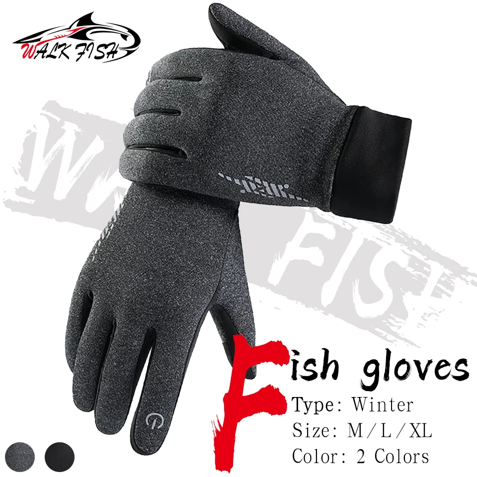 1 Пара Унисекс Зимних Перчаток Для Рыбалки Совместимые С Сенсорным Экраном