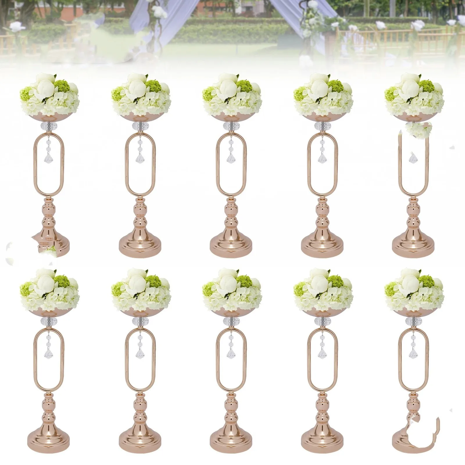 10 шт.) 45 см/70 см) золотые металлические вазы для трубы высокая ваза свадебные