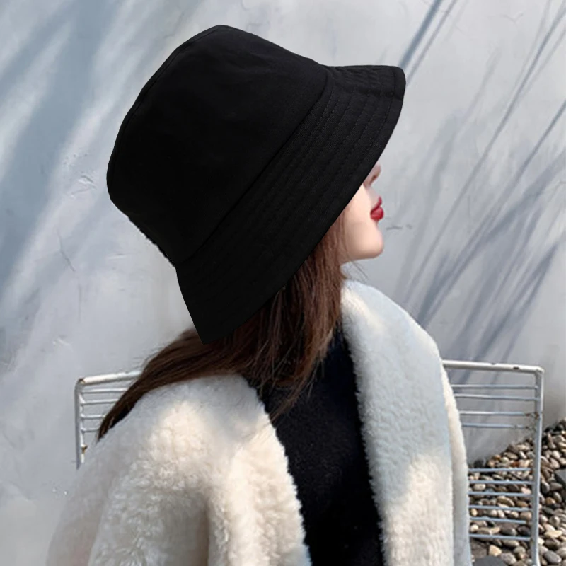 Панама женская летняя из мягкого хлопка однотонная портативная |