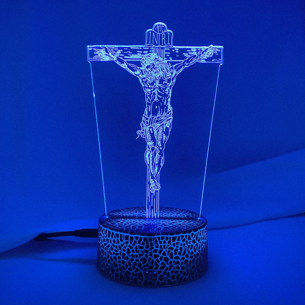 Новинка христианское уважение Иисуса в форме церкви Декоративный 3D светильник с