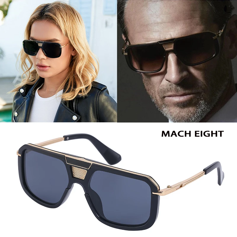 2022 New Fashion MACH EIGHT Sunglasses Men Women Luxury Brand Designer PUNK Sun Glasses Vintage Sunglass square