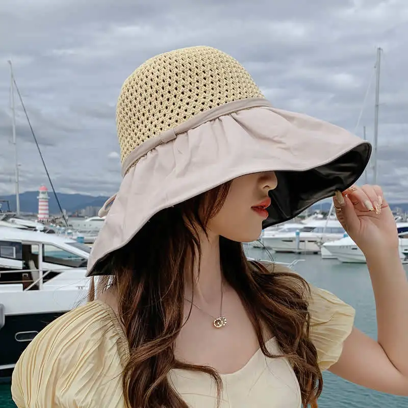 

Fisherman's Hat Summer Women's Sunscreen Hat Anti Ultraviolet Sun Hat Summer Big Brim Beach Hat Women's Sunshade Hat