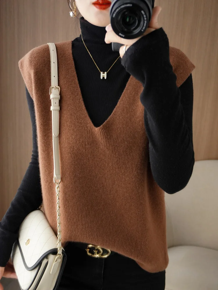 Женский трикотажный жилет из мериноса