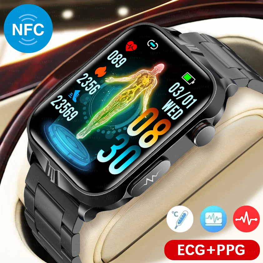 

2023 New Blood Glucose and Heart Rate Monitoring Message Reminder Remote Control Music Multi Sport Waterproof Smart Watch