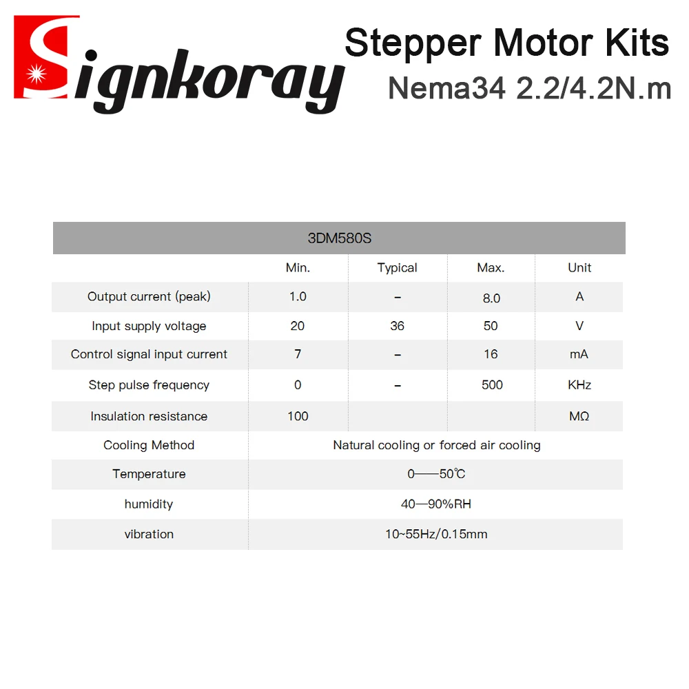 Шаговый двигатель SignkoRay Leadshine Nema34 863S22 2 Нм 863S42 4 и шаговый драйвер 3DM580S