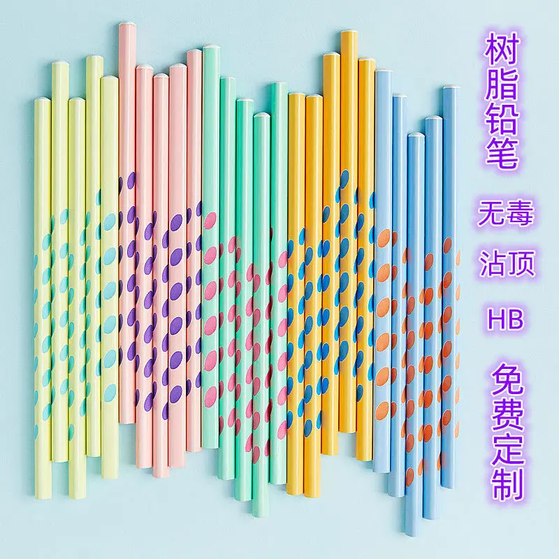 

Engraving Pencil Laser Free Resin Hole Pen Wholesale Positive Pose With Rubber Macaron Hb Elementary School Kindergarten