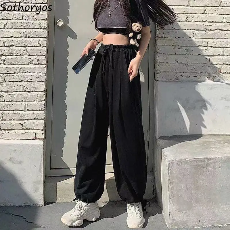 

Женские повседневные однотонные брюки S-4XL, простые крутые базовые Летние повседневные нежные очаровательные универсальные брюки в Корейском стиле для молодых людей
