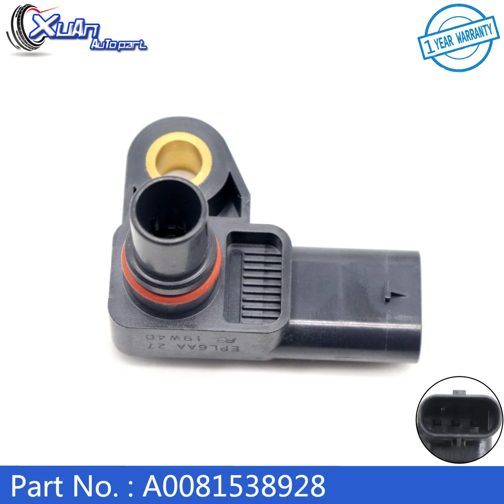 

XUAN 1pcs Manifold MAP Pressure Sensor A0081538928 For MERCEDES-BENZ A B C E -CLASS GLA GLB GLC SLC SLK GLK 2014-2019 74723035