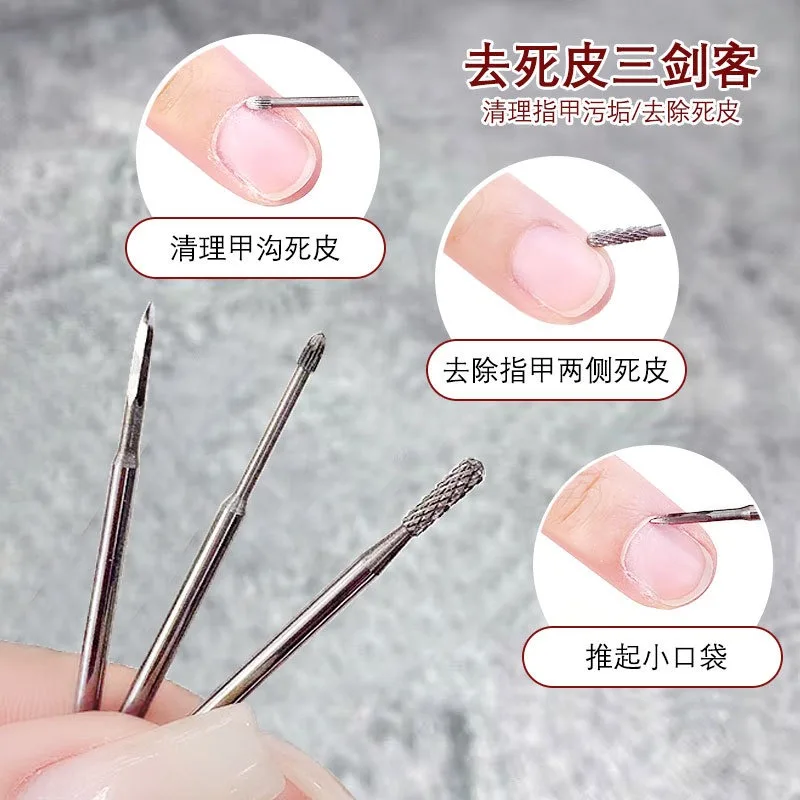 

Nail Polishing Machine Universal Tungsten Steel Polishing Head Nail Tools Russian Pre Processing Set Dead Skin Three Swordsmen
