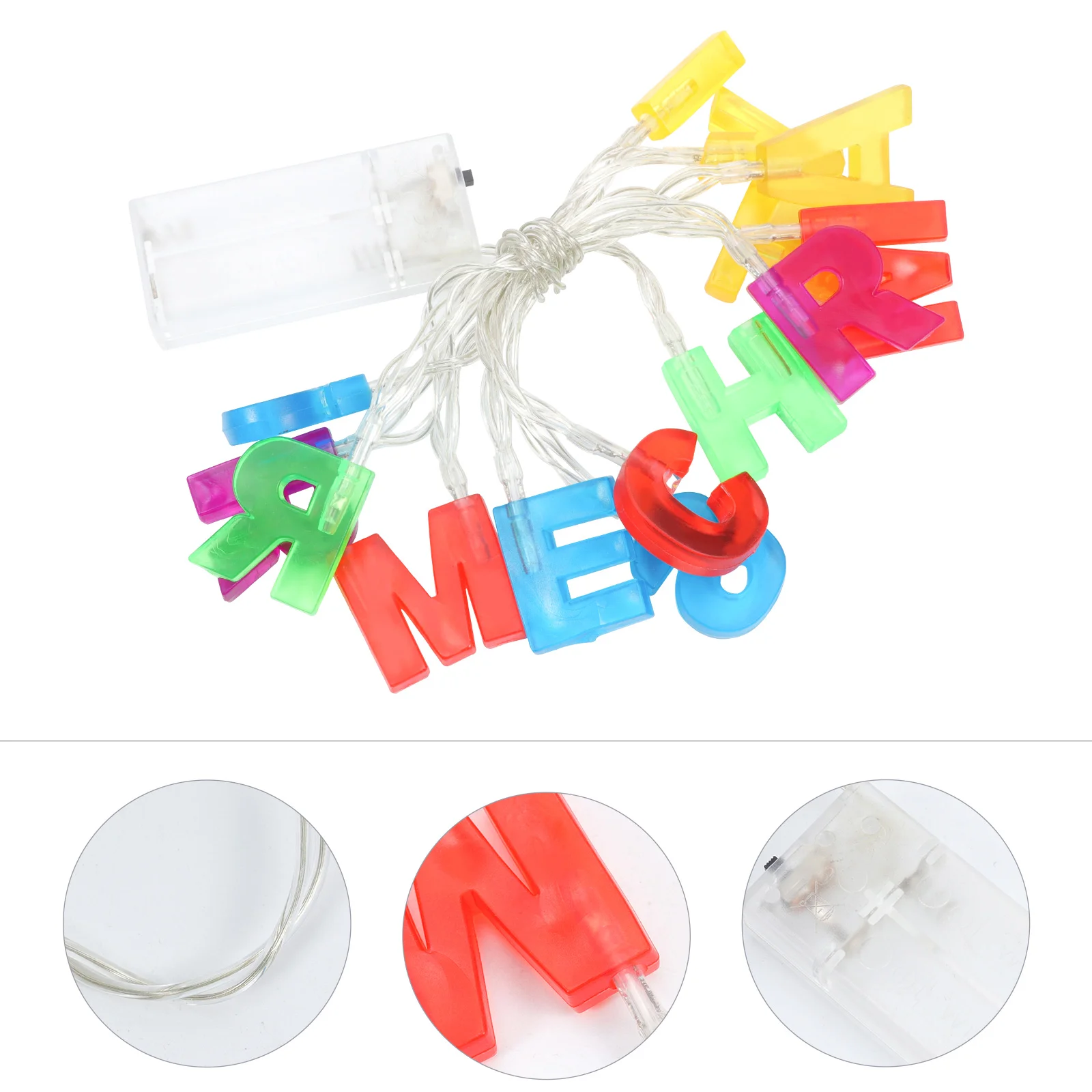 

Christmas String Lights Happy Birthday Banner LED Atmosphere Lamp Letter Copper Wire